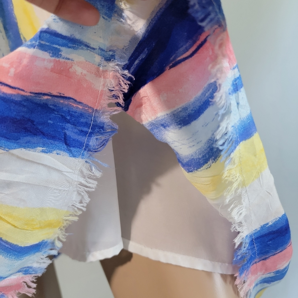 Umgee Yellow and Blue Ruffled Off-the-Shoulder Sundress - Picture 4 of 12